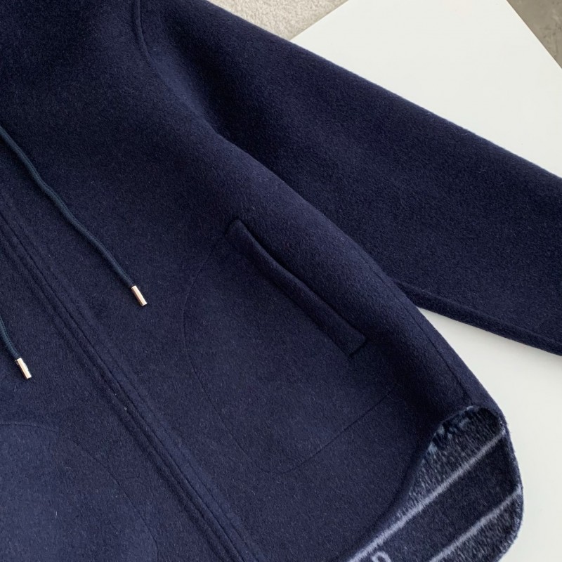 D*0r Hat zipper jacket，    Material: 99% Wool   1% Mulberry Silk