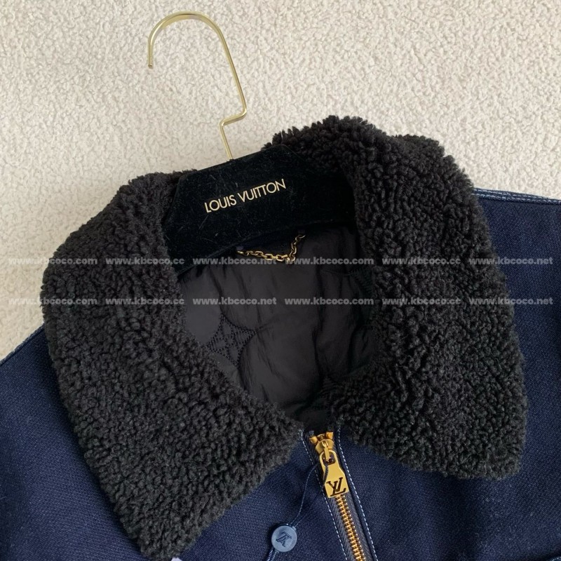 L0*is V*t0n SS25 Zippered open-and-closed spliced turn-down collar jacket