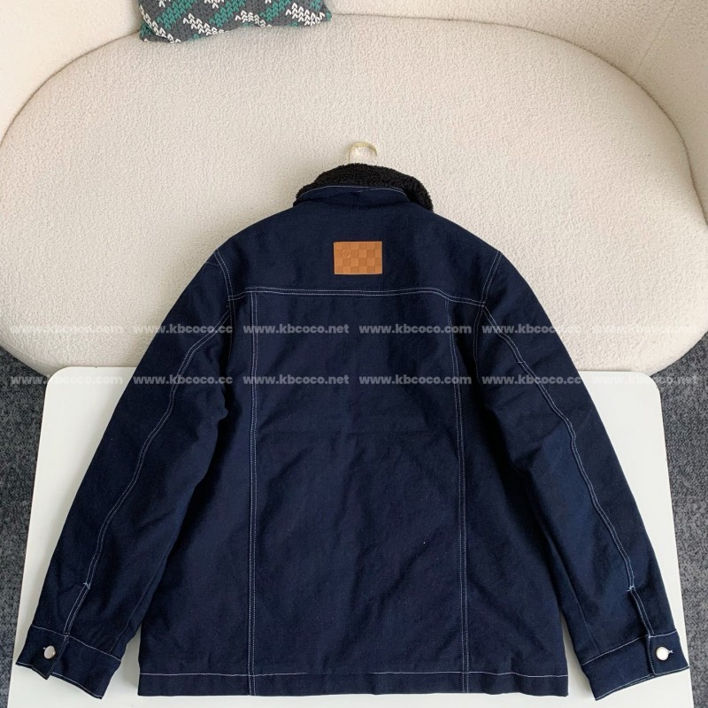 L0*is V*t0n SS25 Zippered open-and-closed spliced turn-down collar jacket