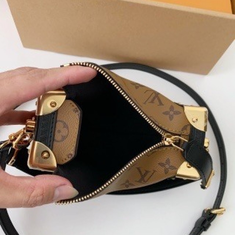 L0*is V*t0n Small SIDE TRUNK Handbag M46815 Yellow Flower, Size: 18*12.5*8cm