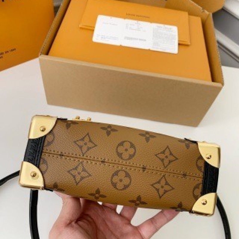 L0*is V*t0n Small SIDE TRUNK Handbag M46815 Yellow Flower, Size: 18*12.5*8cm