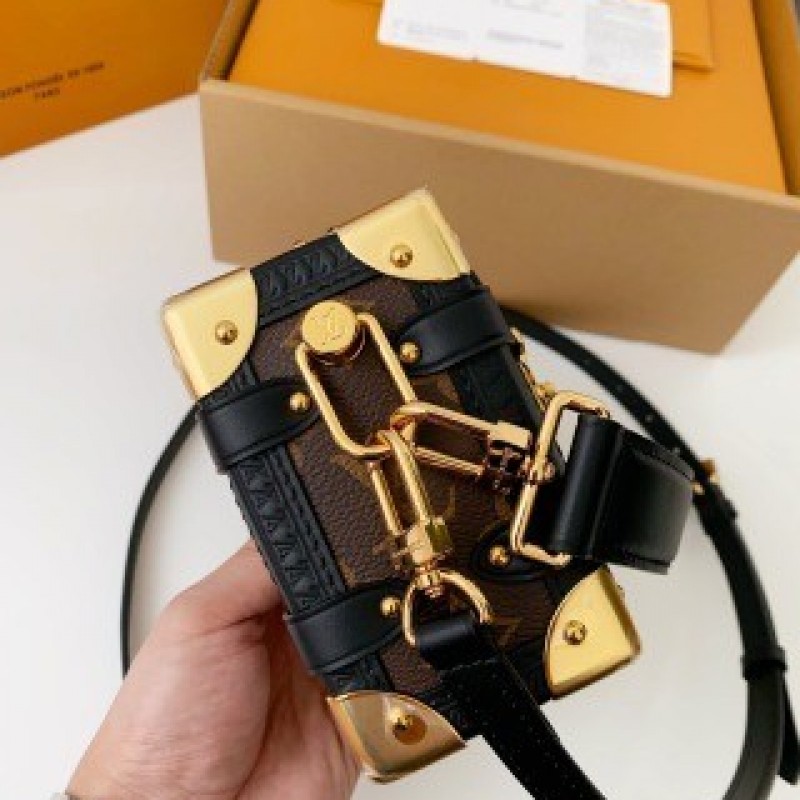 L0*is V*t0n Small SIDE TRUNK Handbag M46815 Yellow Flower, Size: 18*12.5*8cm