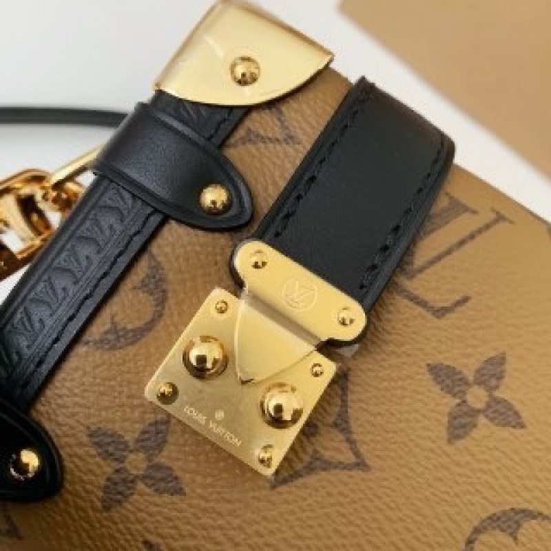 L0*is V*t0n Small SIDE TRUNK Handbag M46815 Yellow Flower, Size: 18*12.5*8cm