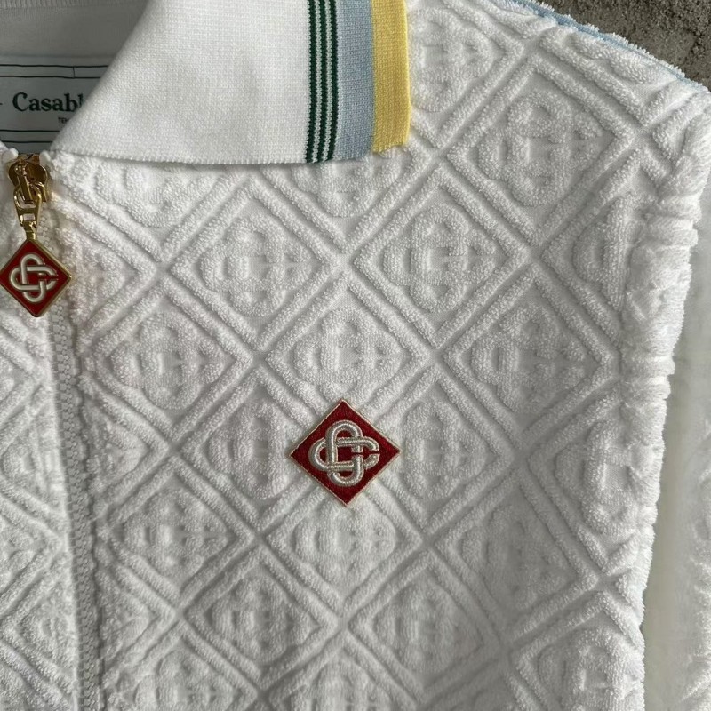 casablanca2024ss towel embroidered logo jacquard jacket