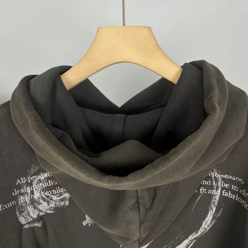 offwhite washed old man religious hoodie