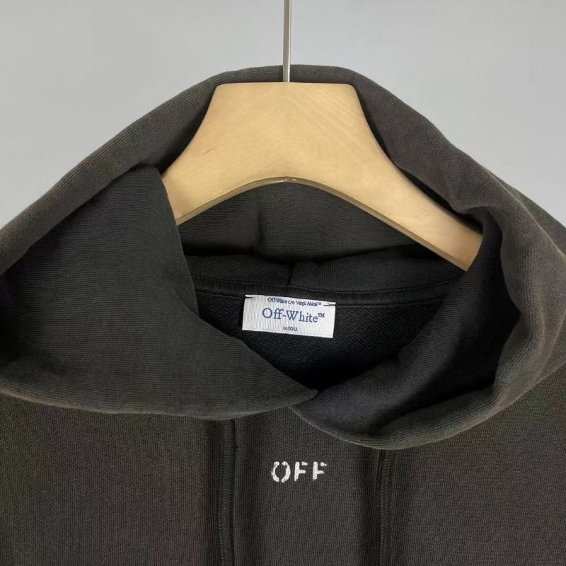 offwhite washed old man religious hoodie