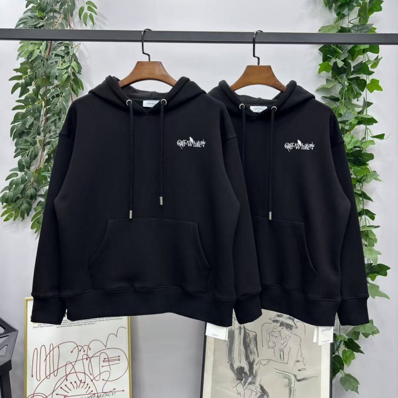 offwhite24 autumn and winter tulip arrow hooded sweatshirt