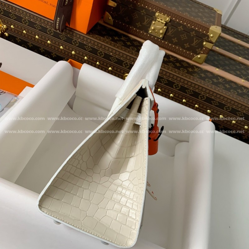 H**mes Limited Edition Birkin 25cm，American crocodile leather togo calfskin