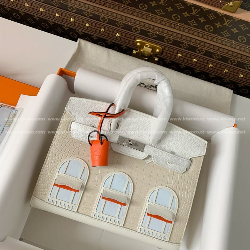 H**mes Limited Edition Birkin 25cm，American crocodile leather togo calfskin