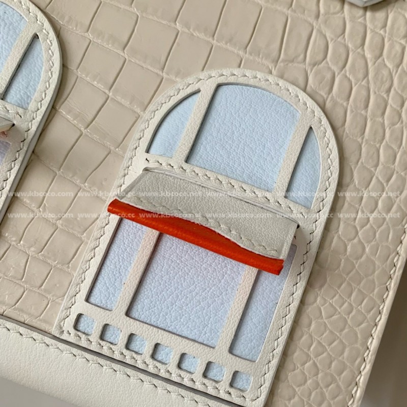 H**mes Limited Edition Birkin 25cm，American crocodile leather togo calfskin