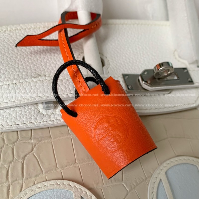 H**mes Limited Edition Birkin 25cm，American crocodile leather togo calfskin