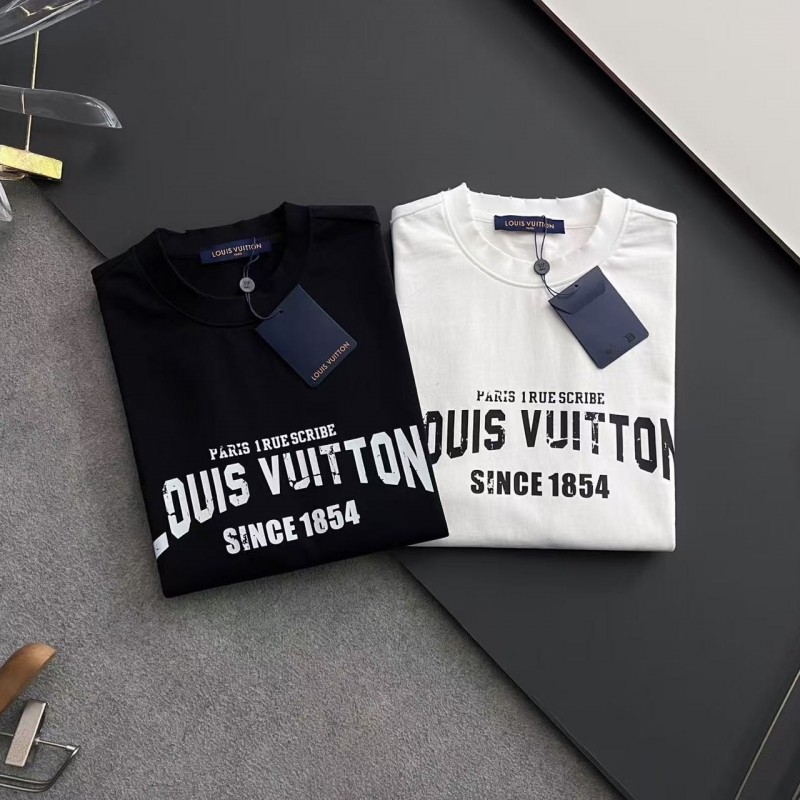 L0*is V*t0n logo print crew neck T-shirt