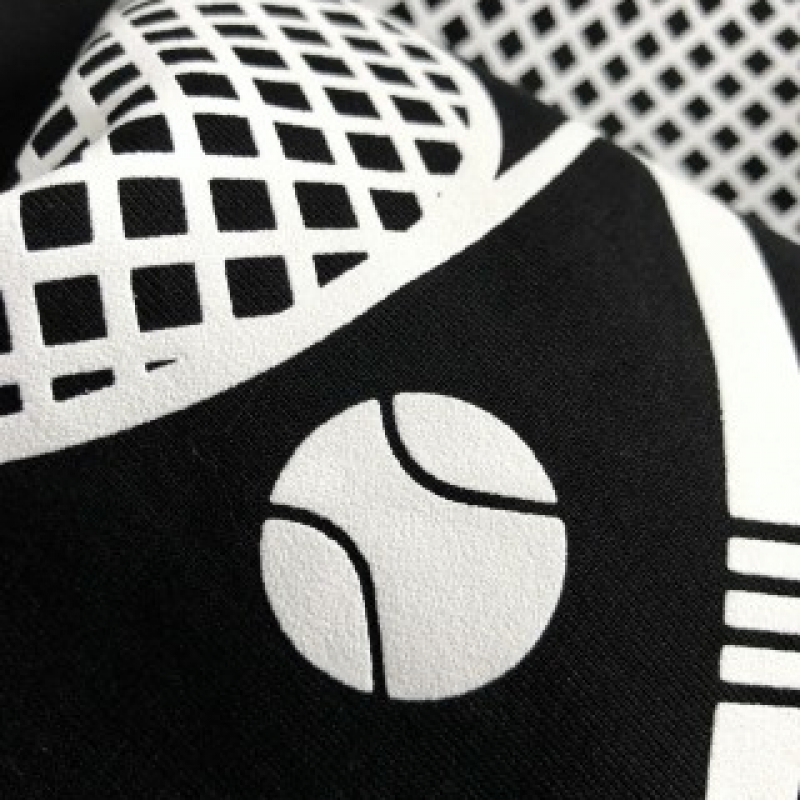 Moncler SpringSummer Black Racket Printed Craft T-shirt