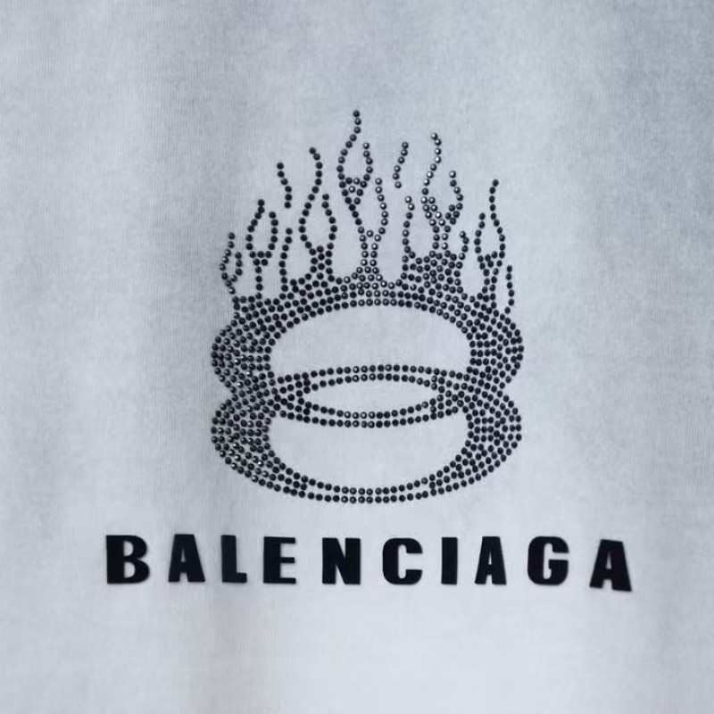ba*len*cia*ga springsummer new flame hot Di*m*nd t-shirt
