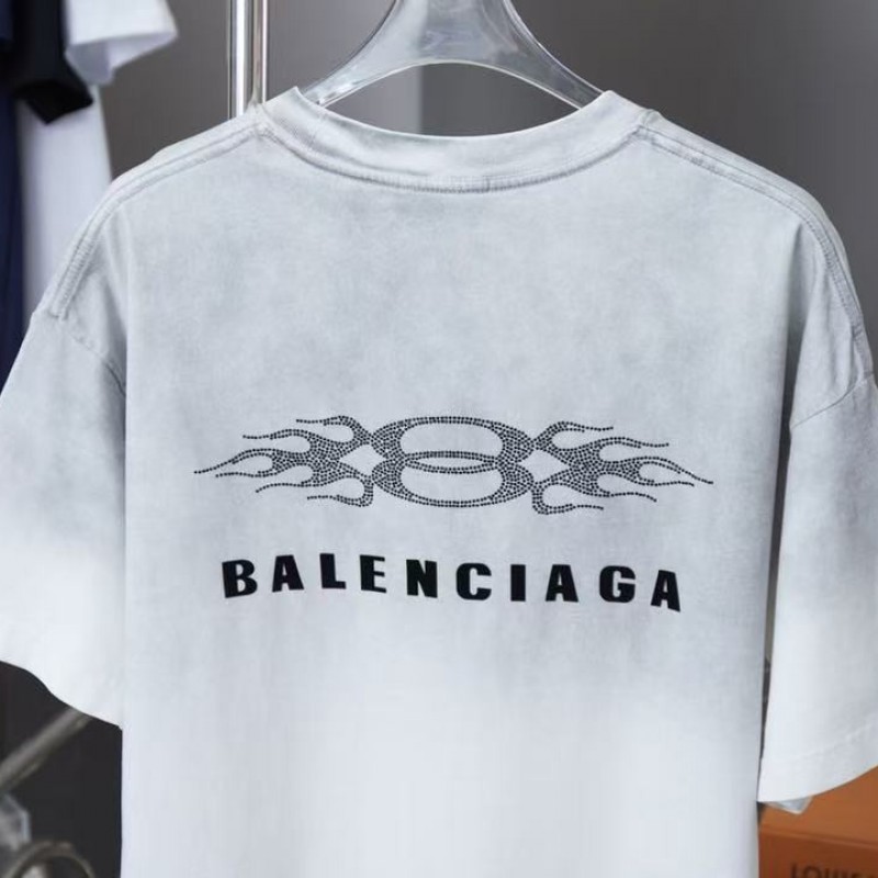 ba*len*cia*ga springsummer new flame hot Di*m*nd t-shirt