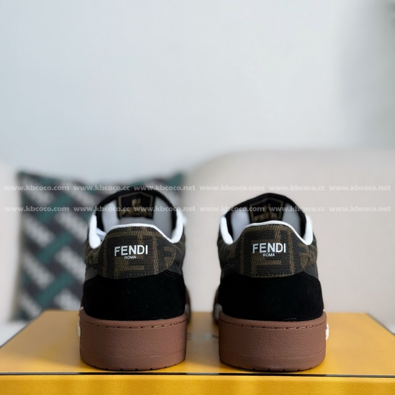 F**di cowhide casual low-top plank shoes