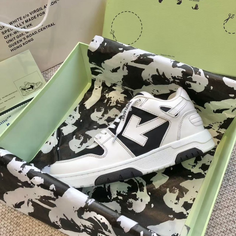 Off-White Out-Off-Office Leather Black and white contrast Sneakers