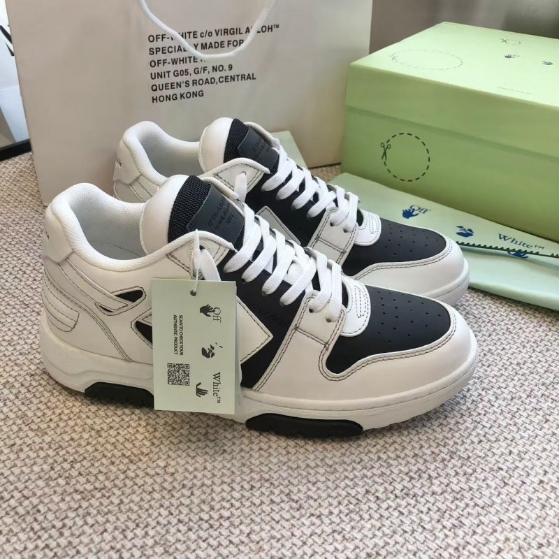 Off-White Out-Off-Office Leather Black and white contrast Sneakers
