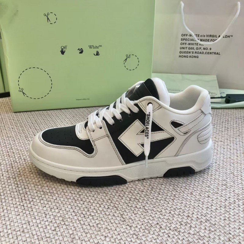 Off-White Out-Off-Office Leather Black and white contrast Sneakers