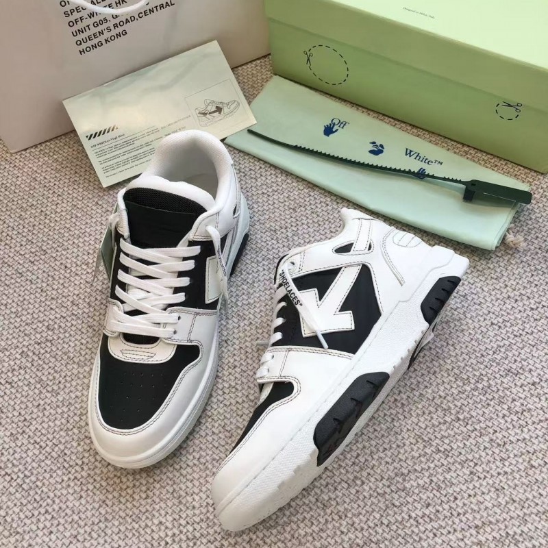 Off-White Out-Off-Office Leather Black and white contrast Sneakers