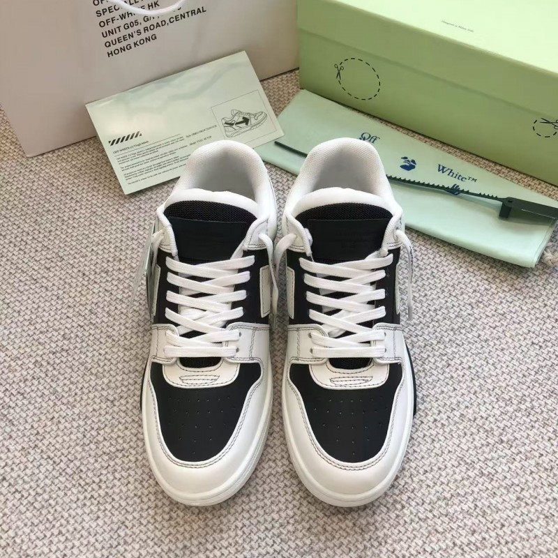 Off-White Out-Off-Office Leather Black and white contrast Sneakers