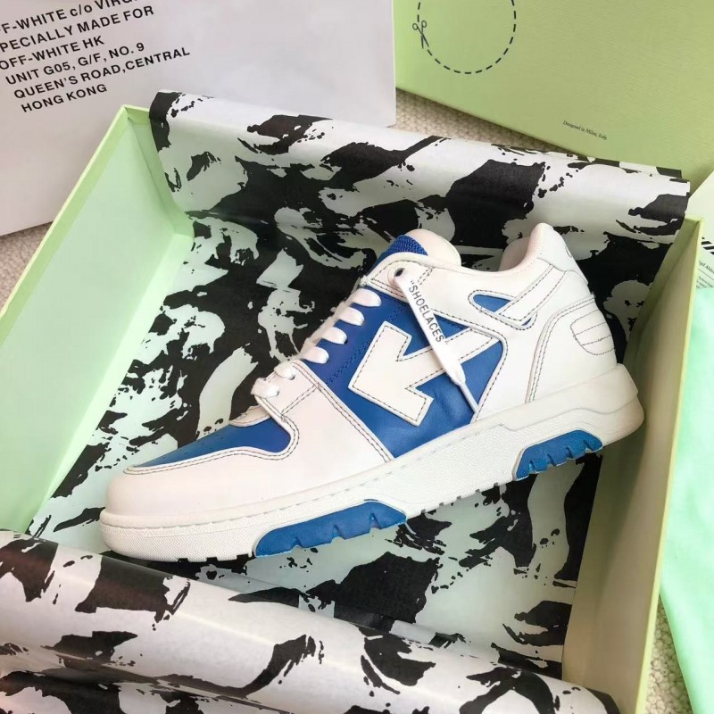 Off-White Blue Arrows Leather Sneakers