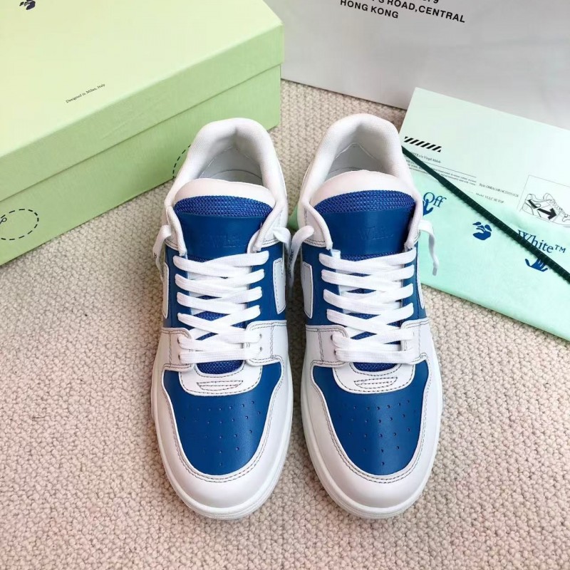Off-White Blue Arrows Leather Sneakers