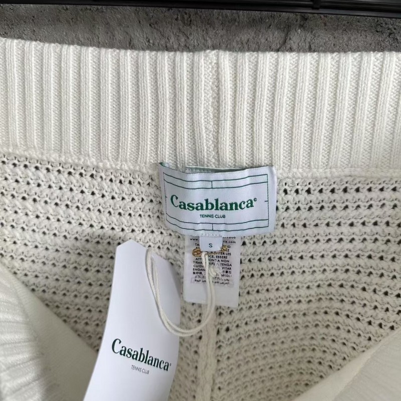 Casablanca cotton high density knit, woven shorts