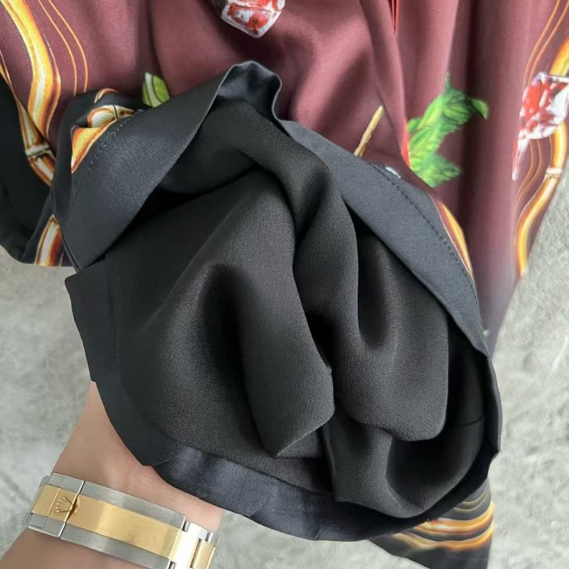 CASABLANCA SpringSummer Red Printed Silk Shorts