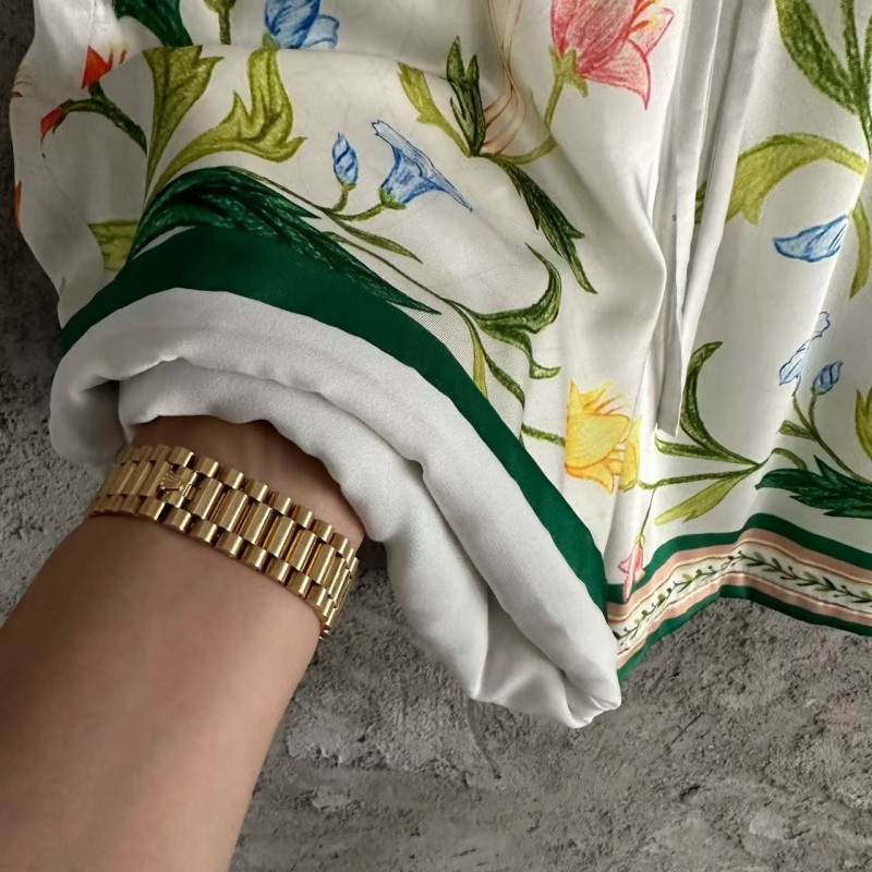 CASABLANCA SpringSummer Floral Silk Shorts