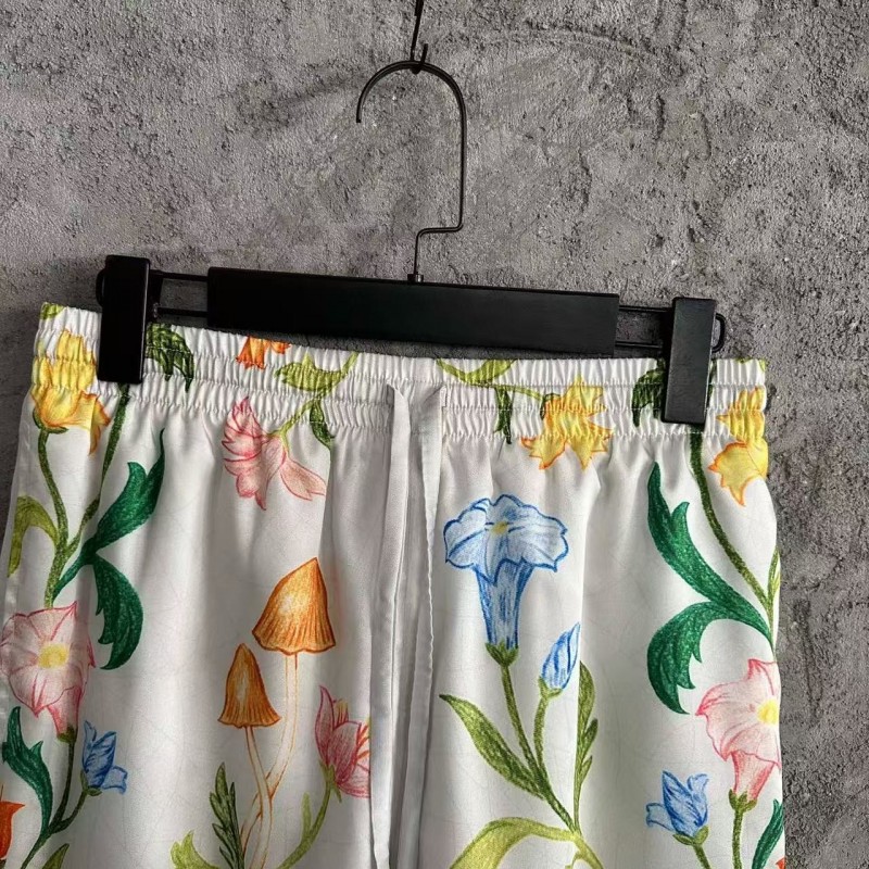 CASABLANCA SpringSummer Floral Silk Shorts