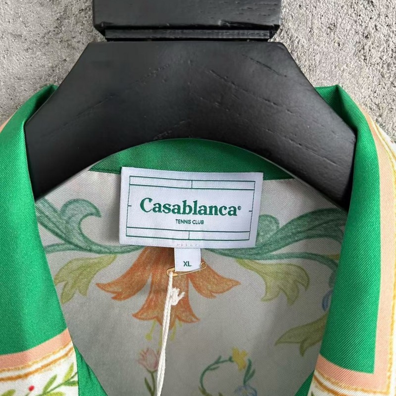 CASABLANCA SpringSummer Floral Pattern Silk T-Shirt