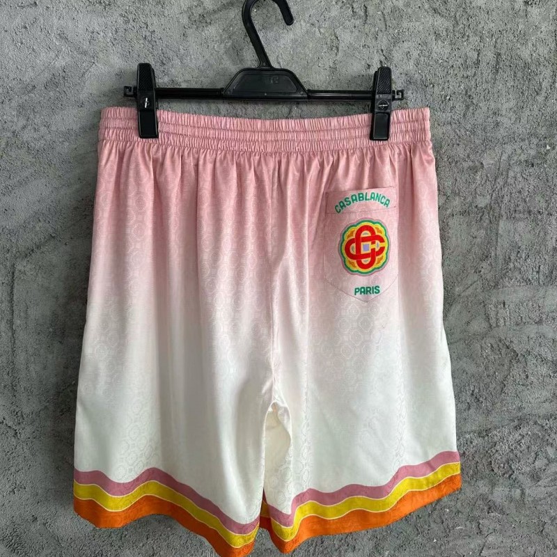 CASABLANCA Spring and Summer Large LOGO Pattern Silk Shorts