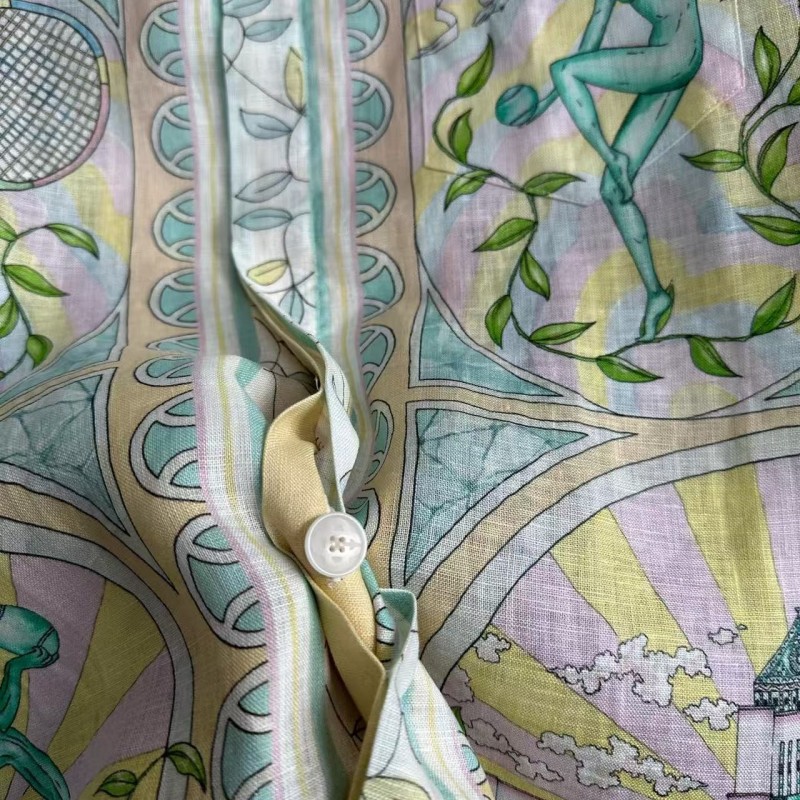 CASABLANCA Thinker linen T-shirt