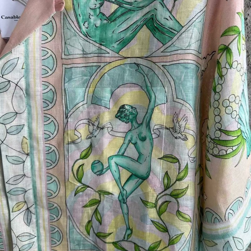 CASABLANCA Thinker linen T-shirt