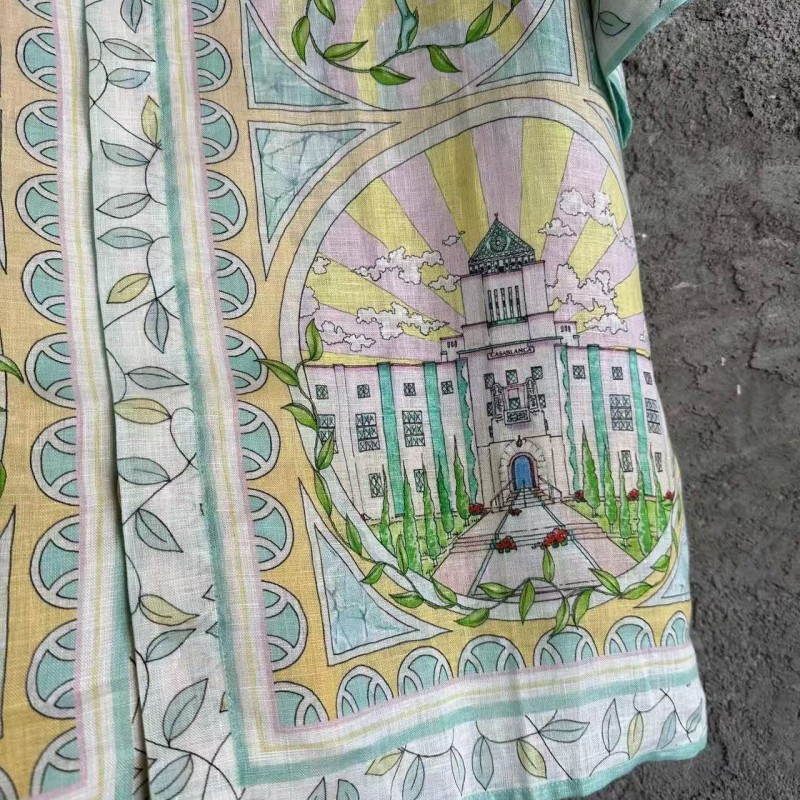 CASABLANCA Thinker linen T-shirt