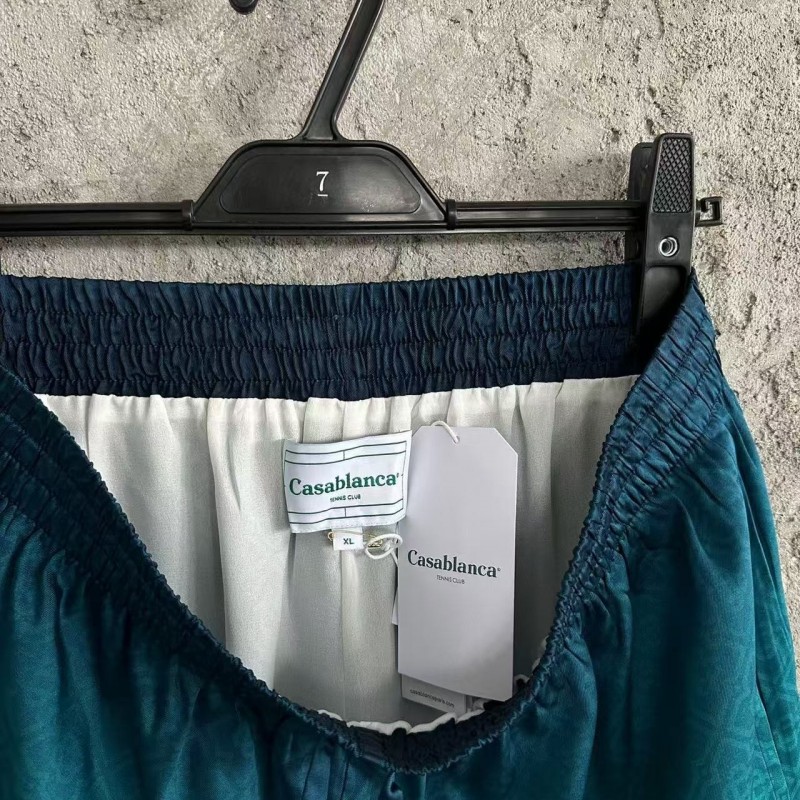 CASABLANCA Stadium pattern silk shorts