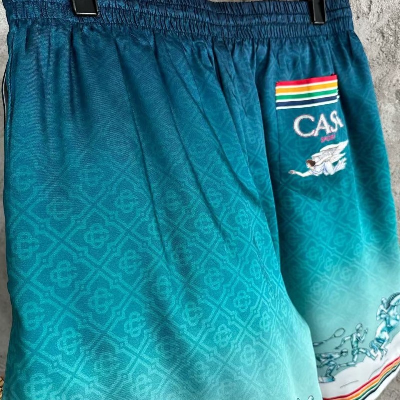 CASABLANCA Stadium pattern silk shorts