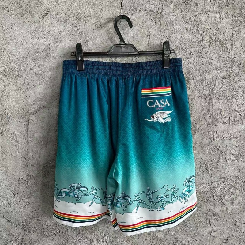 CASABLANCA Stadium pattern silk shorts