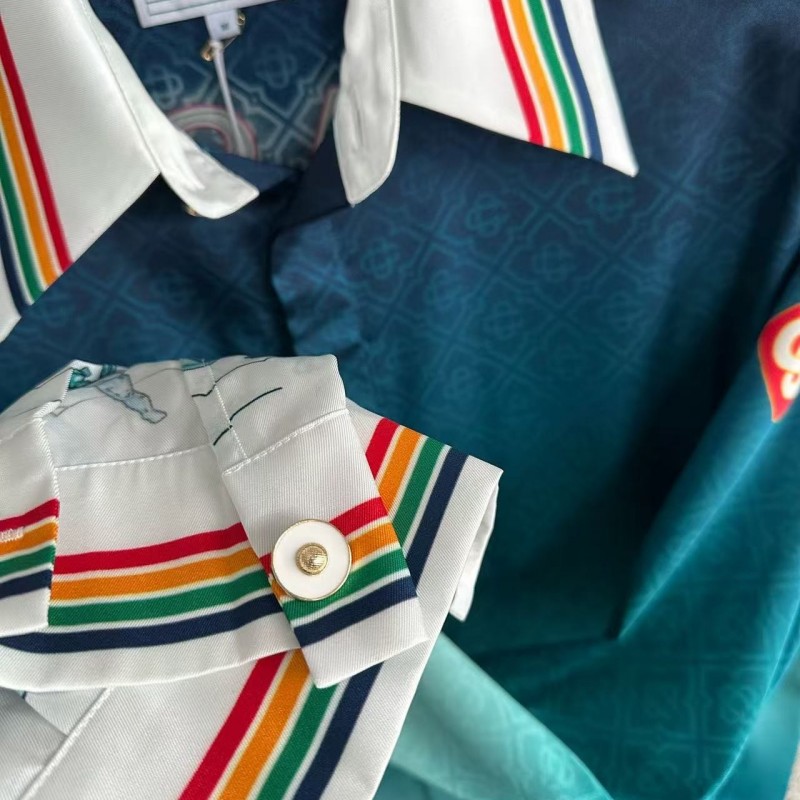 CASABLANCA Stadium pattern silk shirt