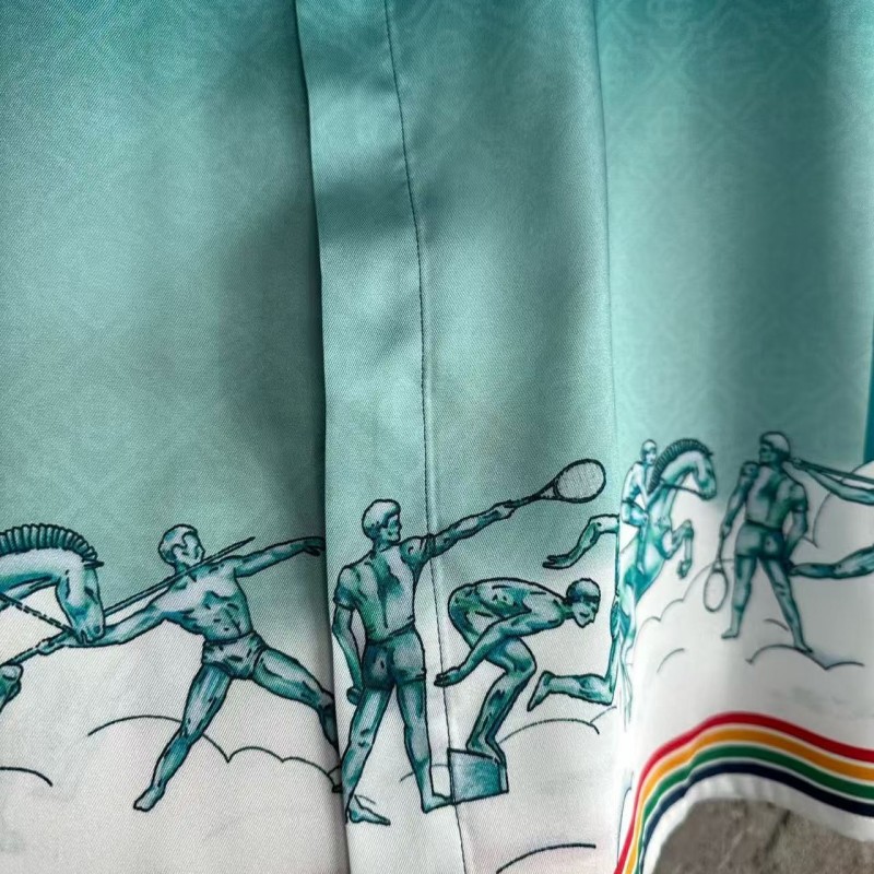 CASABLANCA Stadium pattern silk shirt