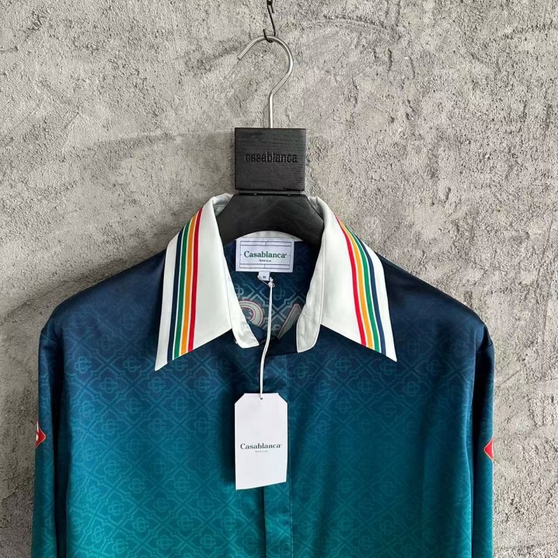 CASABLANCA Stadium pattern silk shirt