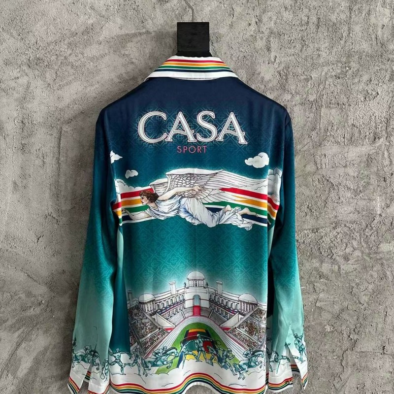 CASABLANCA Stadium pattern silk shirt