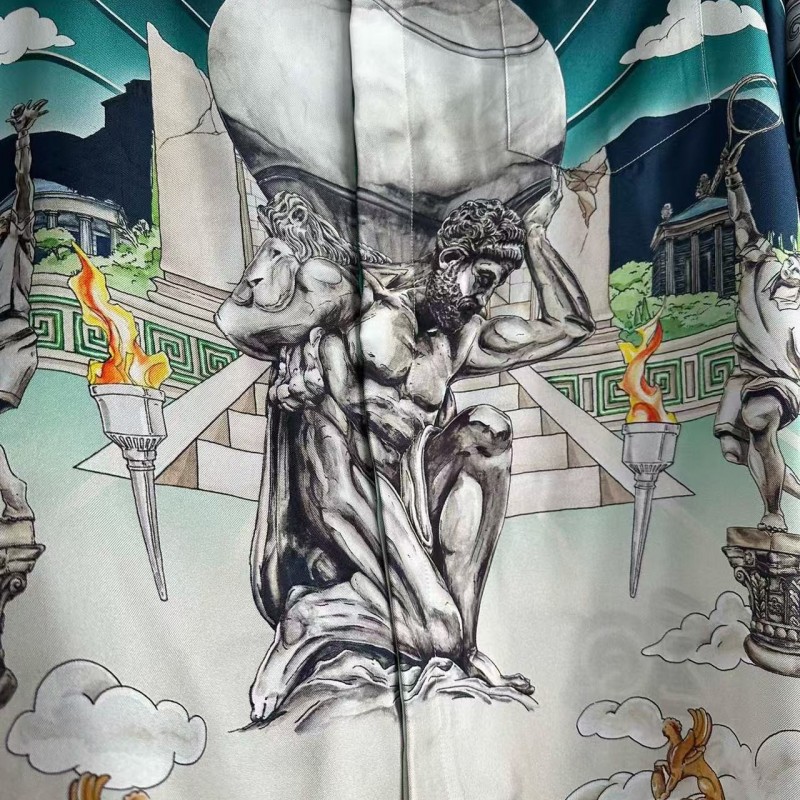 CASABLANCA Silk shirt with celestial sphere pattern