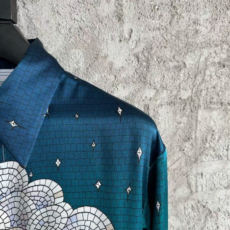 CASABLANCA Torch pattern silk shirt