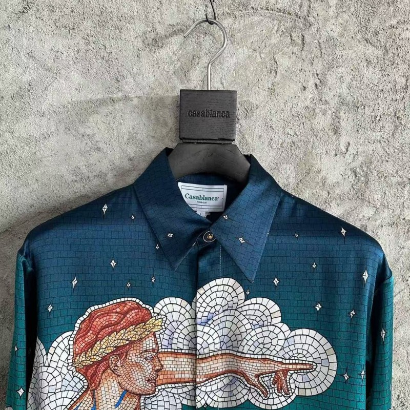 CASABLANCA Torch pattern silk shirt