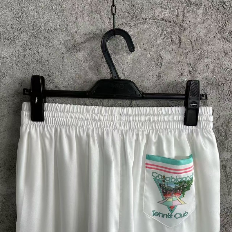 CASABLANCA Early Spring Fountain Pattern Silk Shorts