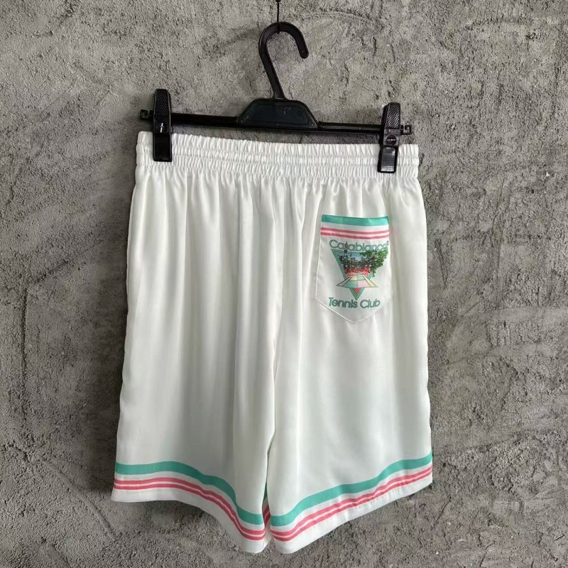 CASABLANCA Early Spring Fountain Pattern Silk Shorts