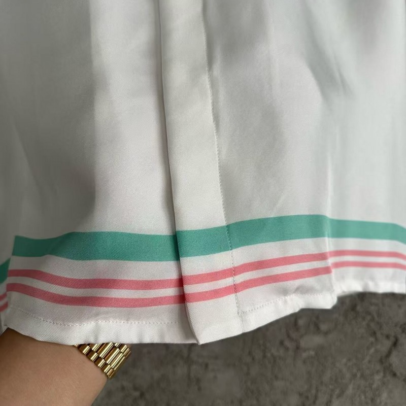 CASABLANCA Early Spring Fountain Pattern Silk T-shirt