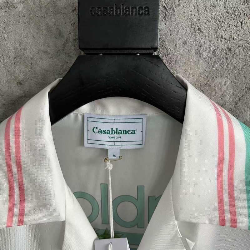 CASABLANCA Early Spring Fountain Pattern Silk T-shirt